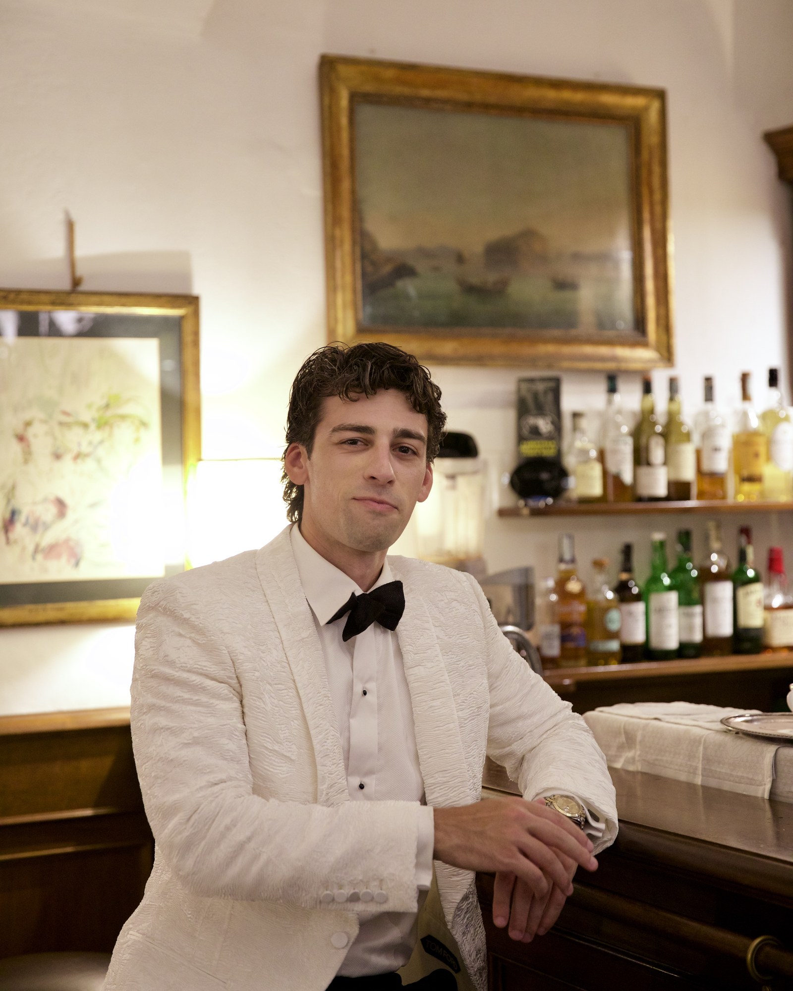 Gary Flip, white tuxedo jacket, Venice Film Festival
